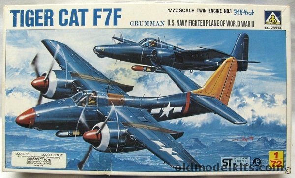 Aoshima 1/72 Grumman F7F Tigercat, G6-501-500 plastic model kit